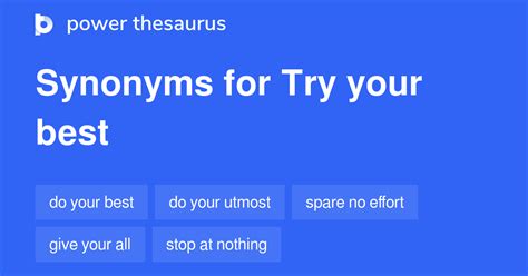 try your best synonym.